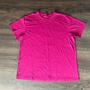 Lululemon All Yours Pima Cotton T-Shirt in Pink. Size 12. Excellent Condition.